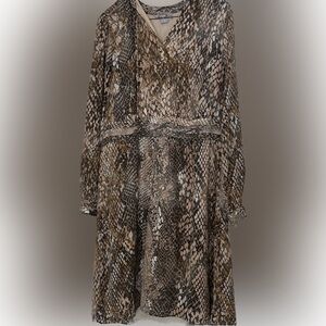 Reptile Chiffon Keyhole Neck Lightweight DRESS 12